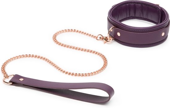 Incompleet - Fifty Shades - Freed Cherished Collection - Lederen Halsketting - Donkerpaars