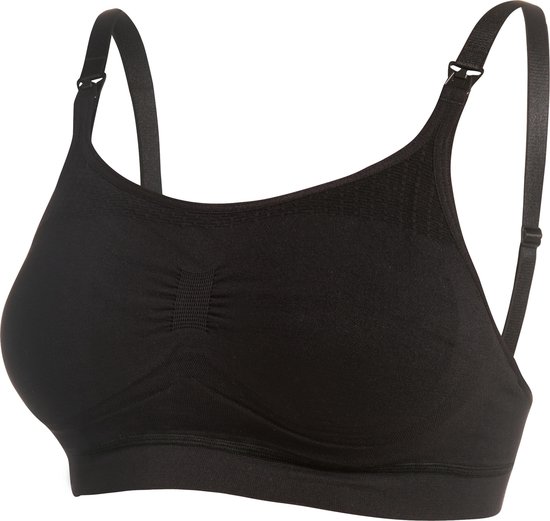 Noppies - Maat M/L - Comfortabele naadloze voedingsbh - Black