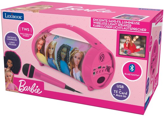 speelbox, Barbie, koptelefoon, luidspreker, bluetooth