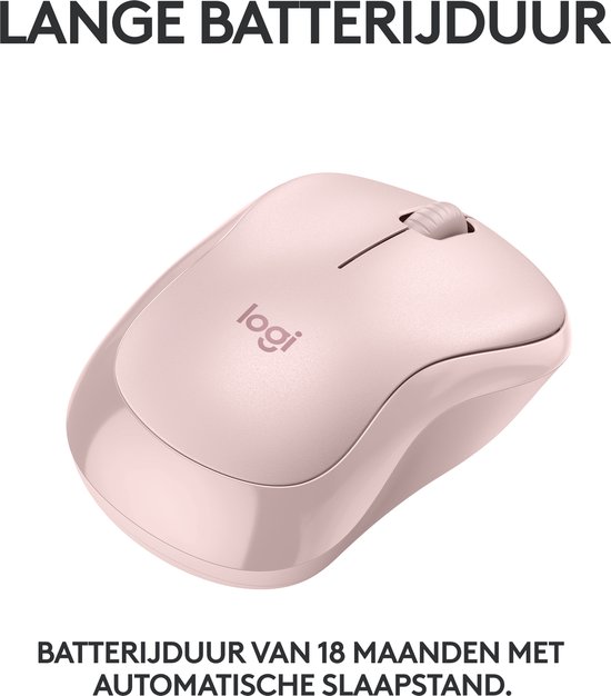 Logitech M240 - Draadloze Muis - Bluetooth - Rose