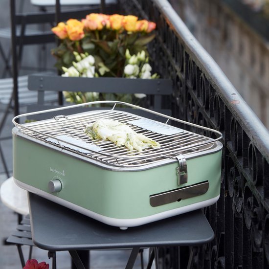 Barbecook E-Carlo elektrische tafel BBQ Paris Green 42,5x33x16,5cm