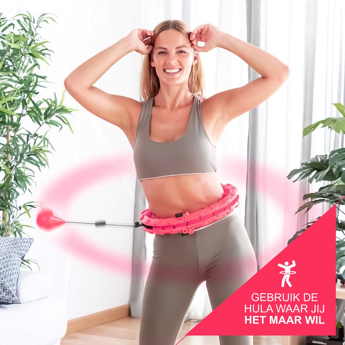 HoelaHoep Met Gewicht - Hoela Fitness Kinderen En Volwassenen - Weight hoop 1.5 KG - Hula hoop