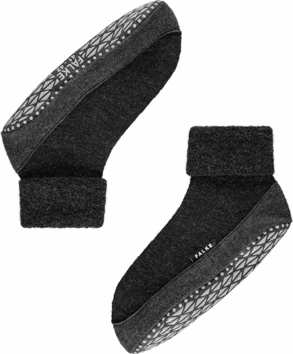 FALKE - maat 43-44- Cosyshoe Slofsokken comfortabel  Merinowol Grijs Heren sokken