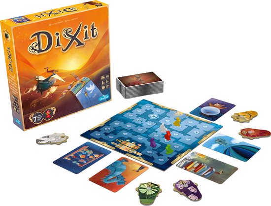 bordspel, Dixit, speelbord, kaarten, fiches