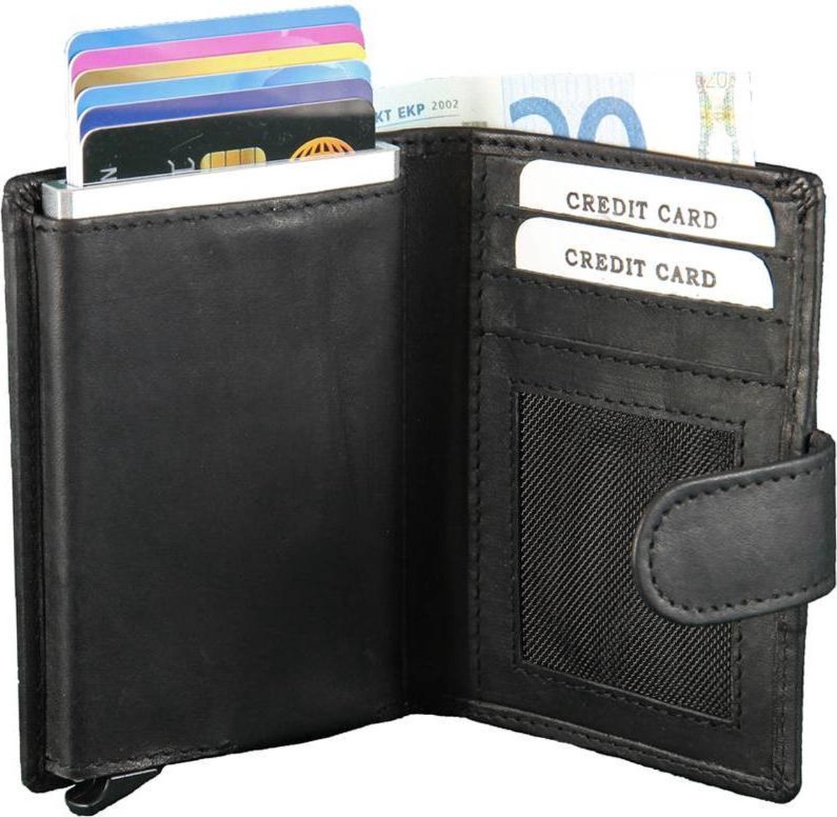 Figuretta RFID Card Protector - Creditcardhouder - Leer - Zwart