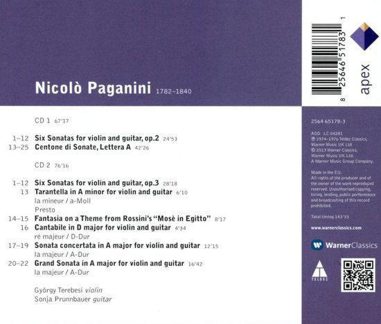 Koopjeshoek - Niccolo Paganini - Paga:Works For Violin&amp;Guitar - CD