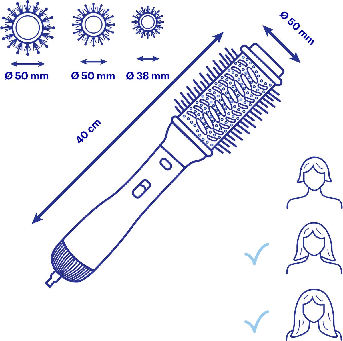 Rowenta Ultimate Experience CF9620 - Roterende Krulborstel