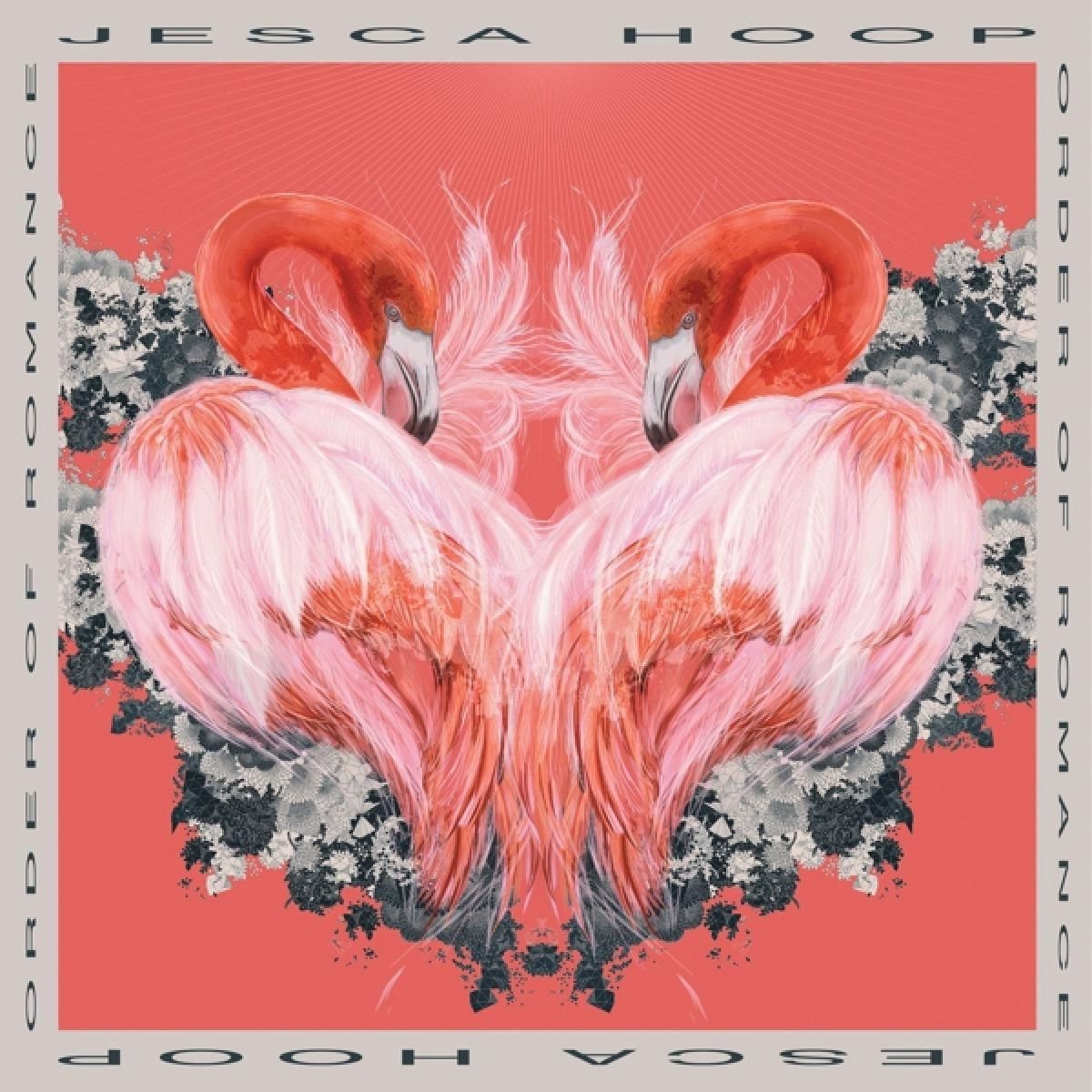 flamingos, pink, illustration, flora, pattern
