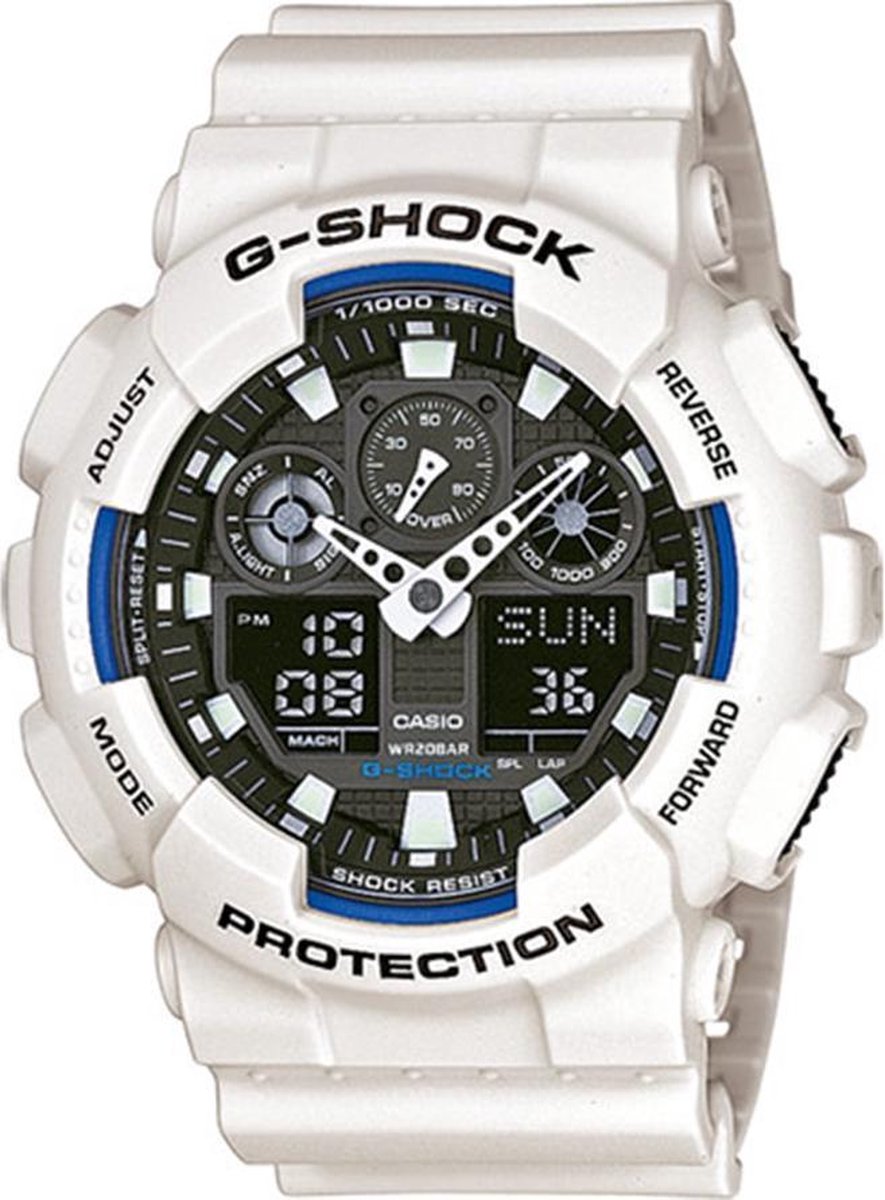 Casio G-Shock GA-100B-7AER Herenhorloge 51 mm - Wit