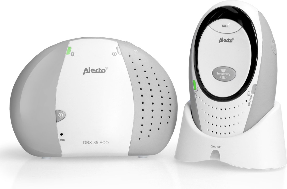 Alecto-DBX-85GSxSCN9equmrVeR Alecto DBX-85GS - Full Eco DECT babyfoon - Wit/Grijs