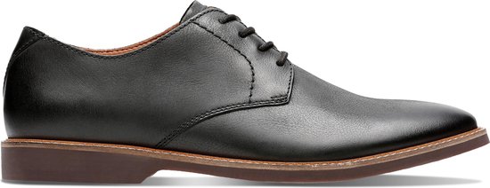 Clarks - 40 - Atticus Lace Heren Veterschoenen - Black Leather