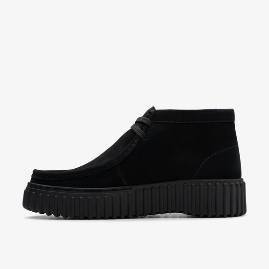 slipper, analoog, zwart, laars, platform