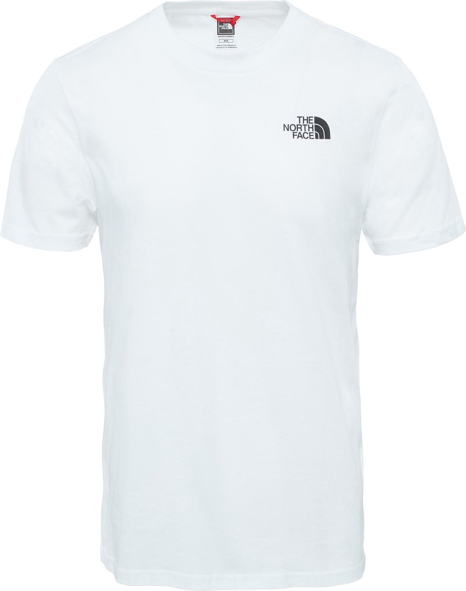 t-shirt, wit, korte mouwen, the north face, logo