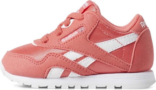 Reebok  - Maat 25 -  Cl Nylon Mu Dames Sneakers - Color-Bright Rose/White