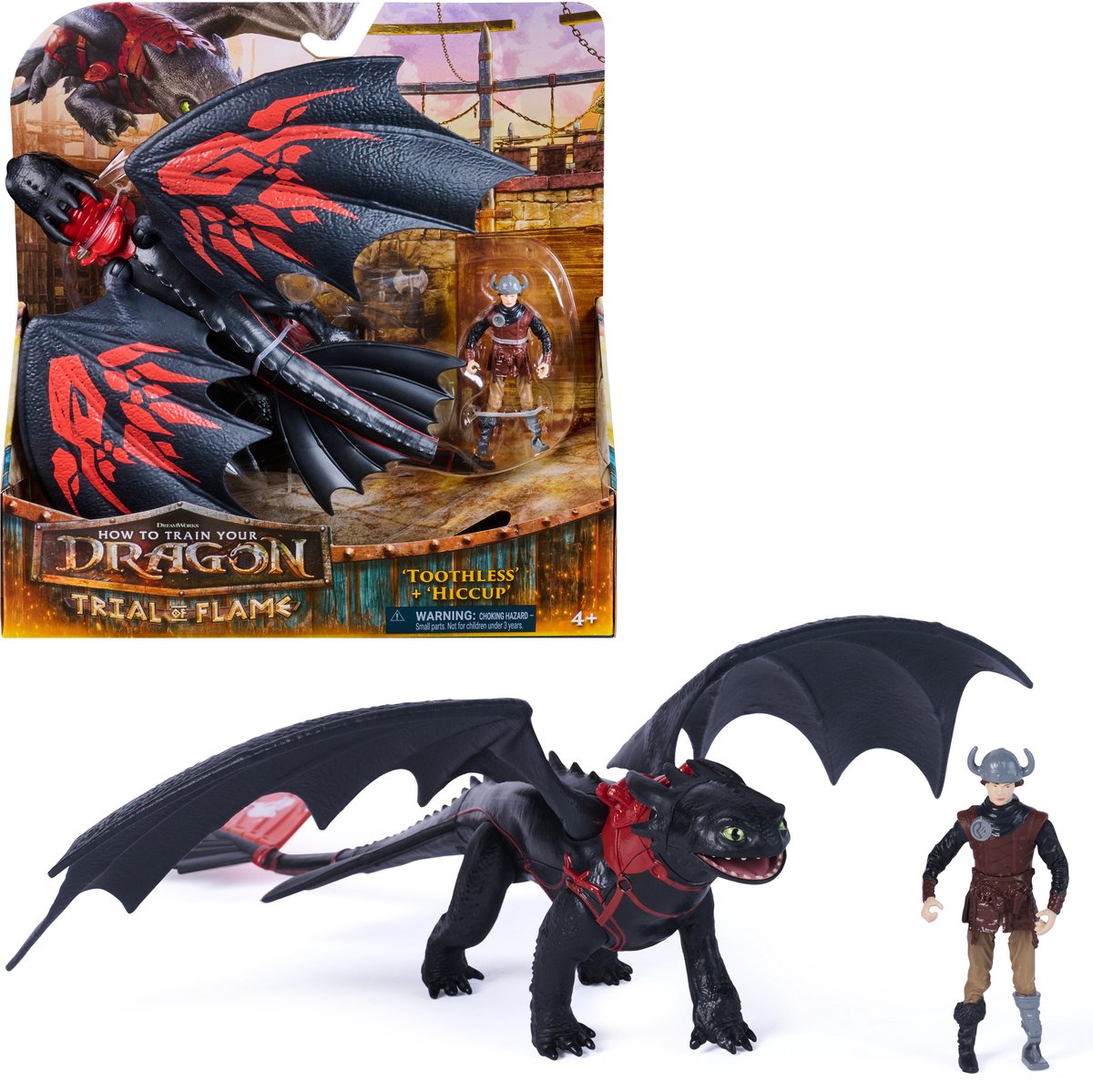 Dreamworkds Dragons - Hoe tem je een draak Tandloos & Hikkie Viking Duo-actiefiguren kinderspeelgoed voor jongens