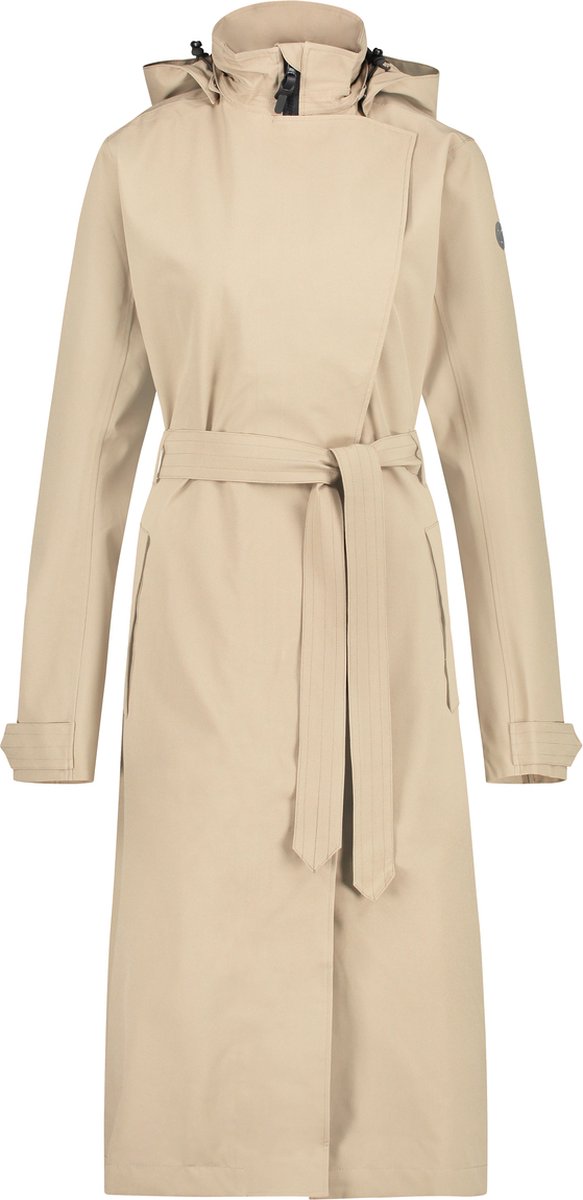 trenchcoats, beige, belted, lang