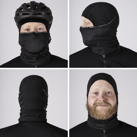 GripGrab - Maat S - Thermal Balaclava Winter Bivakmuts Fietsen Gezichtsmasker Helmmuts - Zwart - Uni