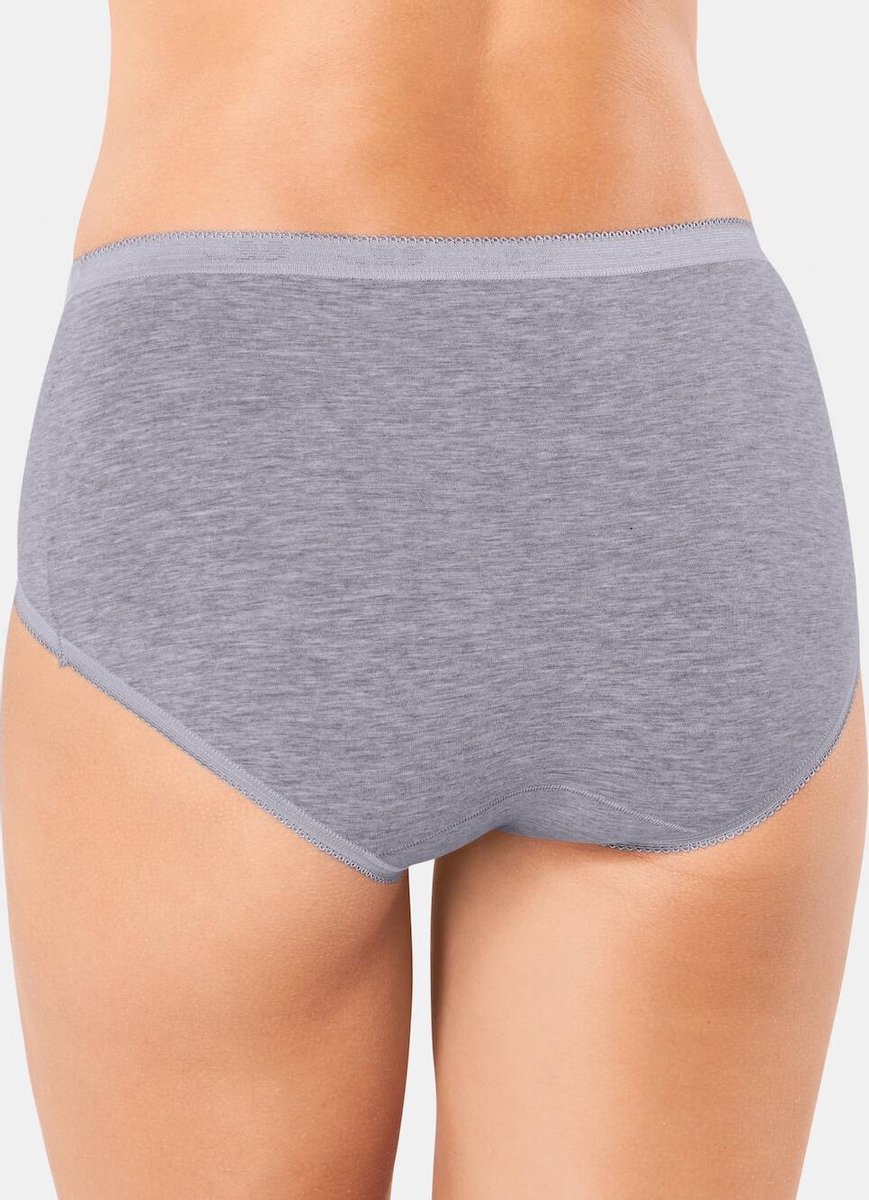 sloggi - Maat 40 - Basic+ Dames Midi slip - 4-pack - Lichtgrijs