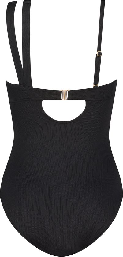 Beachlife - Maat 38 - Black Swirl Dames Badpak -  (Cupmaat C)