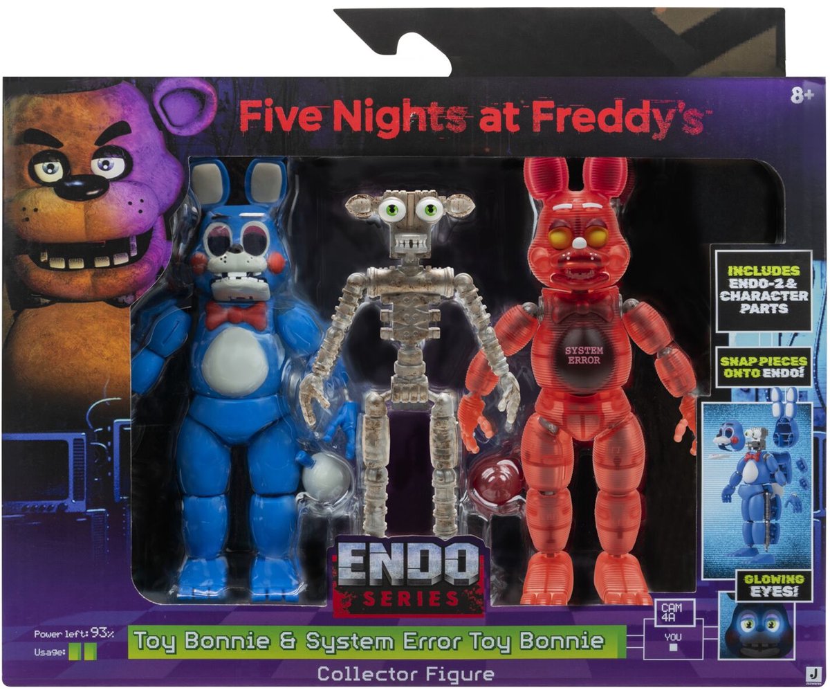 FIVE NIGHTS AT FREDDYS Endo-Series Figure - Endo-2, Toy Bonnie Parts, & System Error Toy Bonnie Parts 15cm