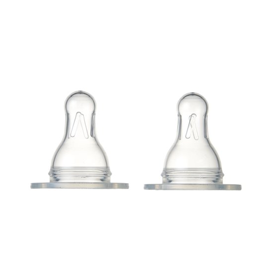 Medela - flesspeen Slow Flow - 2 stuks - transparant