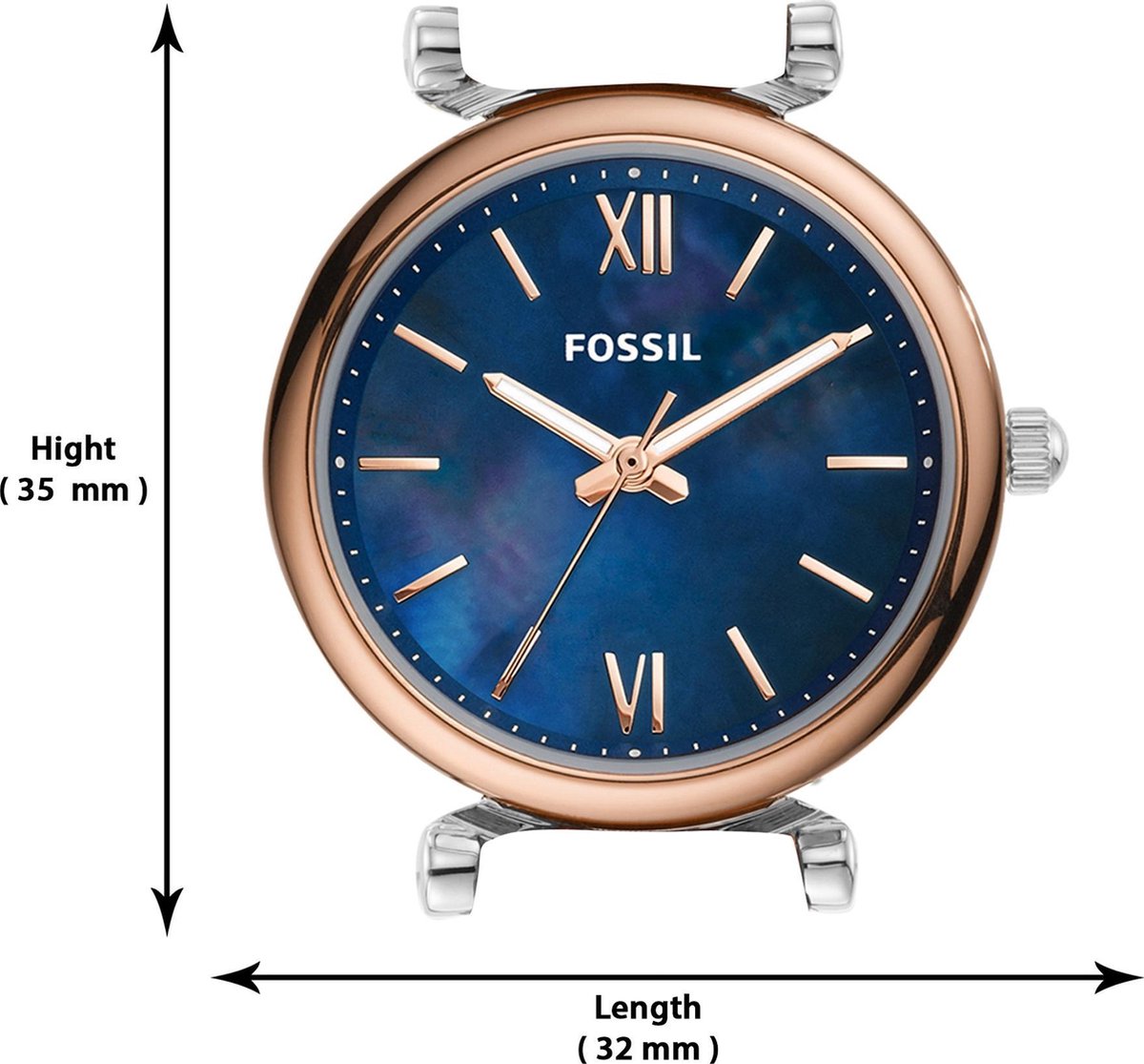 Fossil Carlie Mini Horloge ES4701 Dameshorloge 28 mm - Bruin