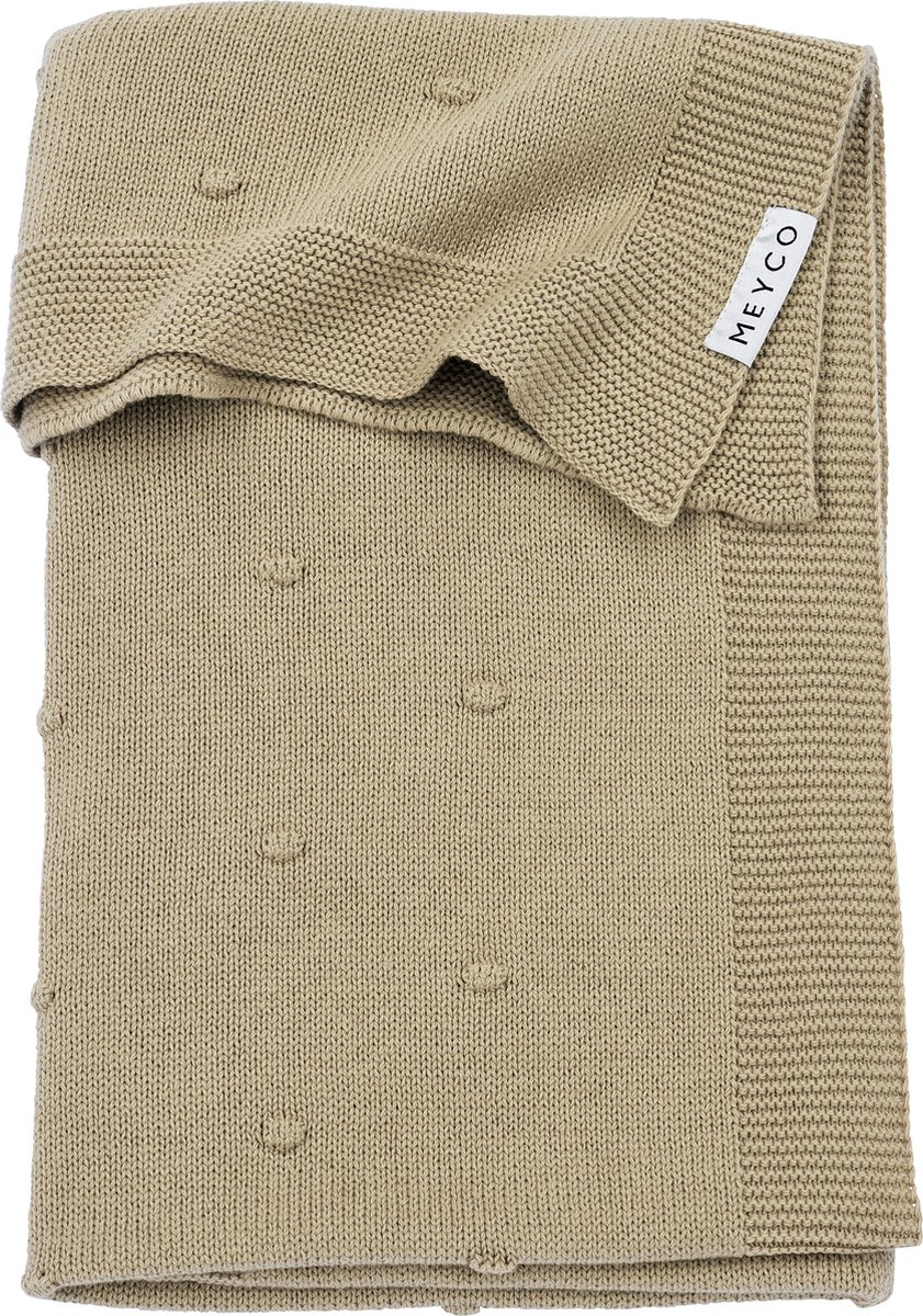 Meyco Baby Mini Knots wiegdeken - sand - 75x100cm