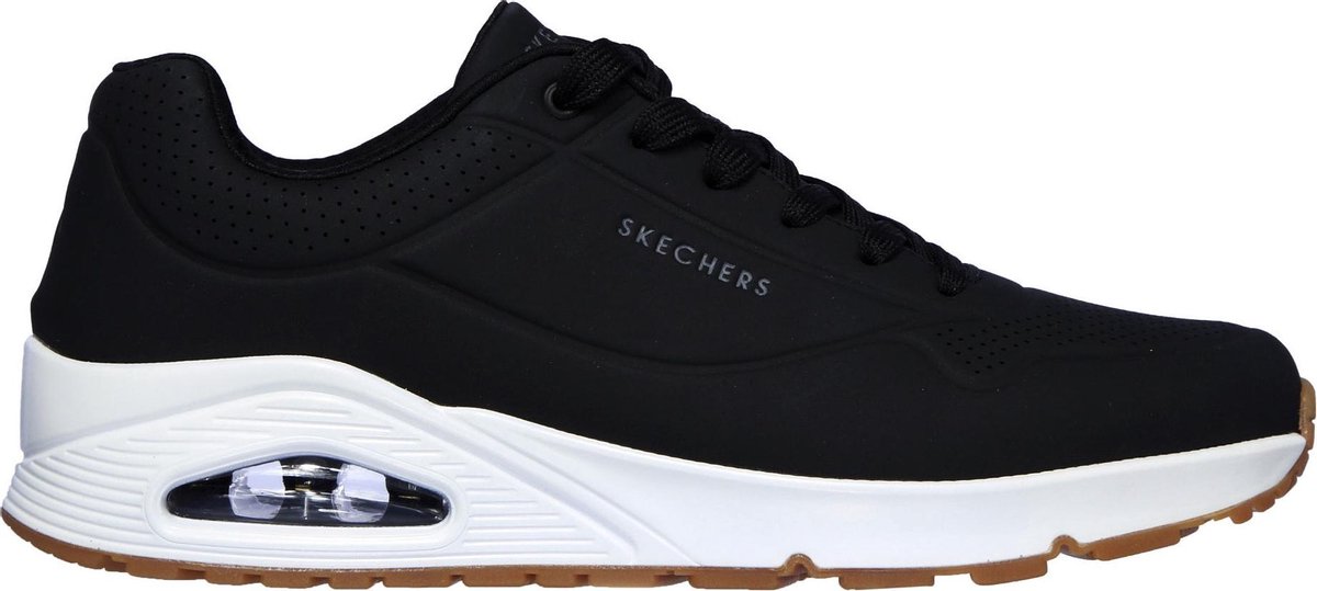 Skechers - maat 43-  Uno - Stand On Air Heren Sneakers - Zwart