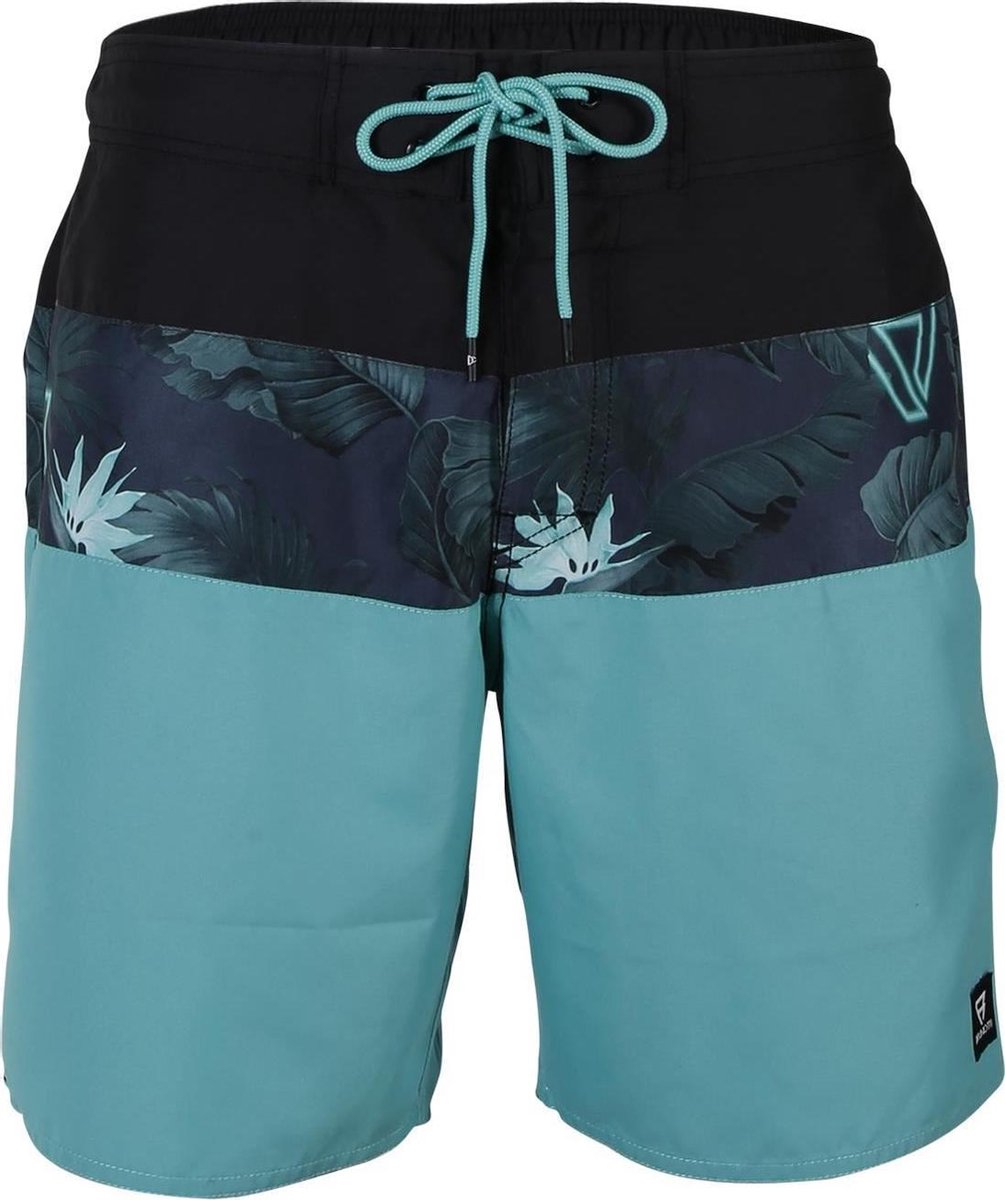 zwembroek, boardshorts, zonwering, twee-tonig, teal-blauw