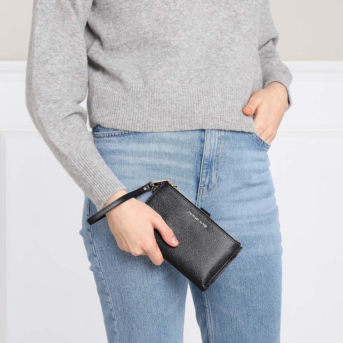 Michael Kors Portemonnee / Portefeuille Dames - Ritsportemonnee - Leer - Jet Set - Zwart