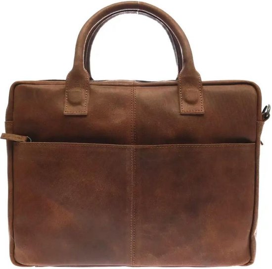 DSTRCT Fletcher Street Leren Laptoptas - 15,6 inch - Cognac