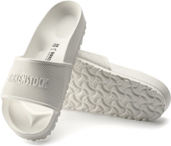 slippers, slides, rubber, white, texturedsole