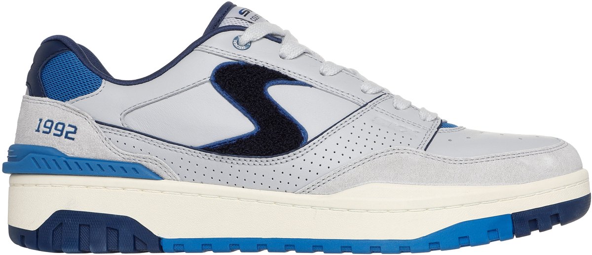 sneaker, donkerblauw, blauw accenten