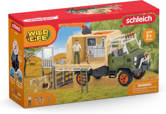 schleich WILD LIFE Speelfigurenset - Grote Reddingstruck voor Dieren - 3 tot 8 jaar