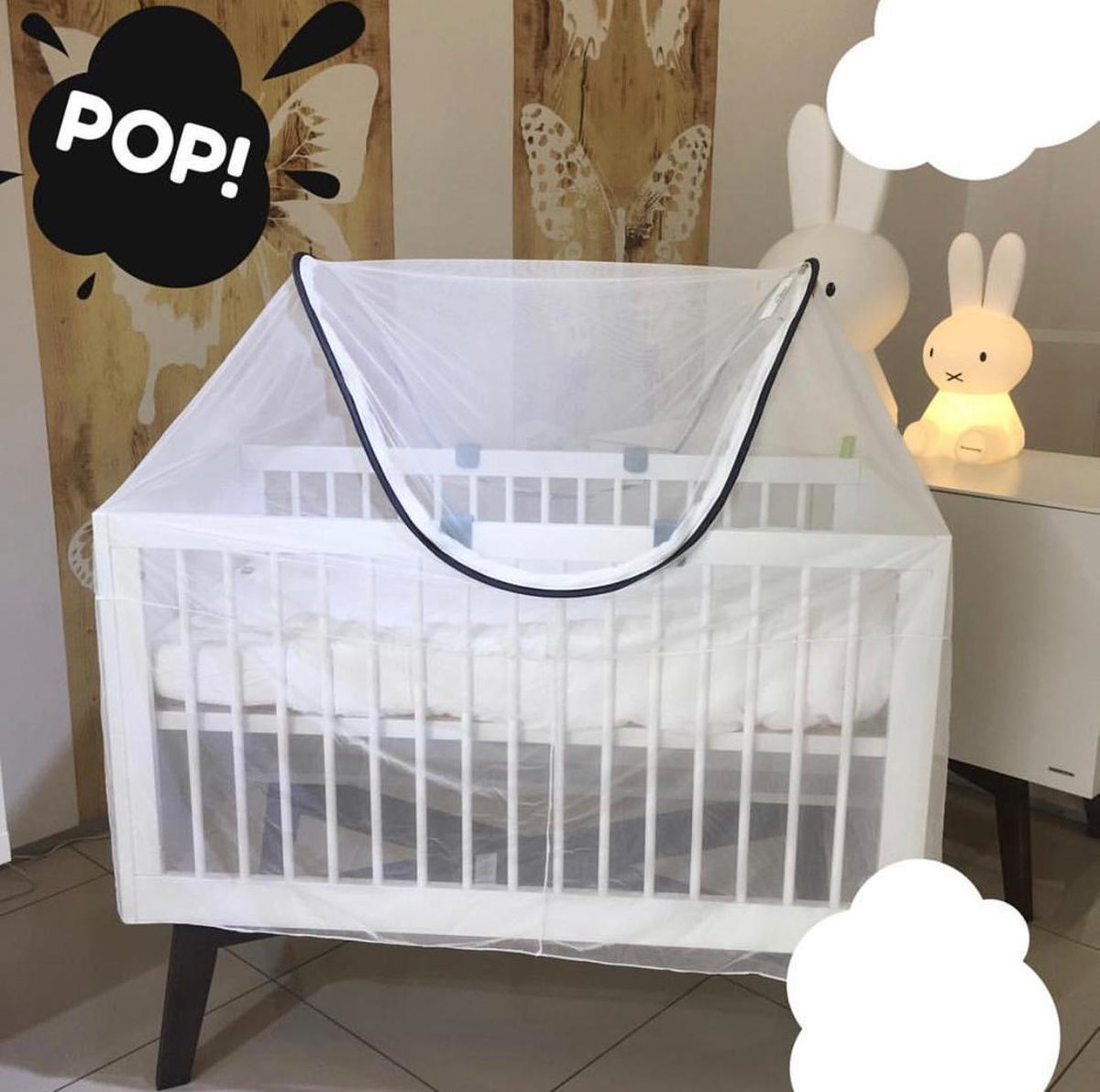 Deryan Luxe Klamboe voor Campingbed - Klamboe Voor Ledikant - Babyklamboe - Universeel