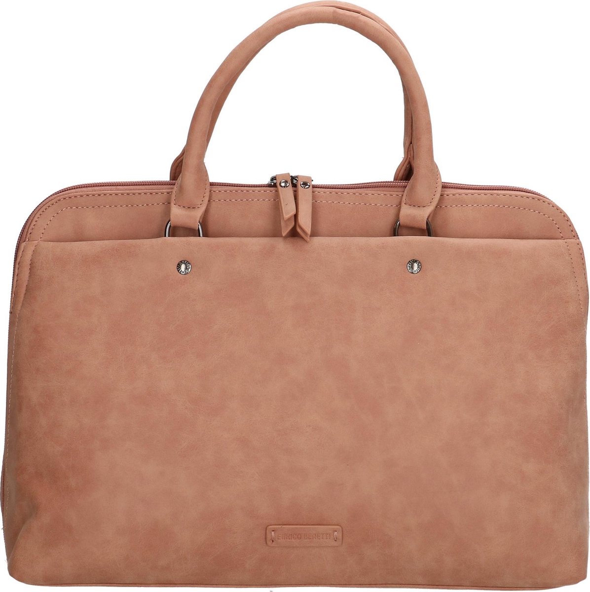handtas, laptop tas, tan kleur, vaste handvat, reliëf leer