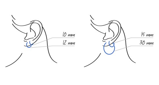 Casa Jewelry Oorringen Wals Medium - Zilver - 18 mm