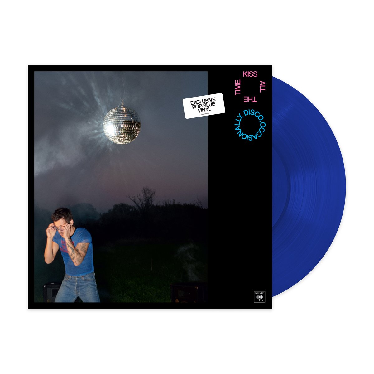 plaat, vinyl, disco, plaathoes, blauw