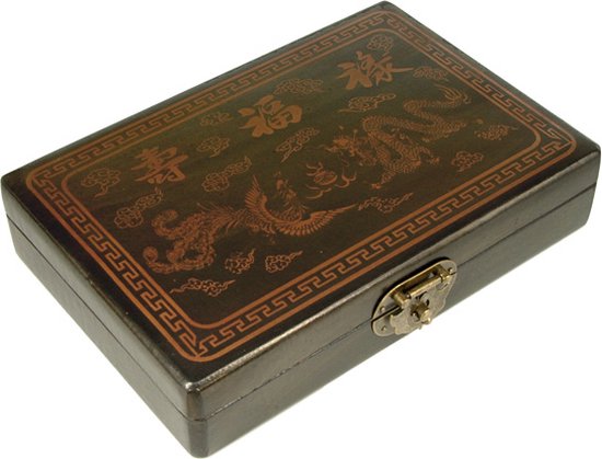 Mah-Jong in luxe houten koffer XS