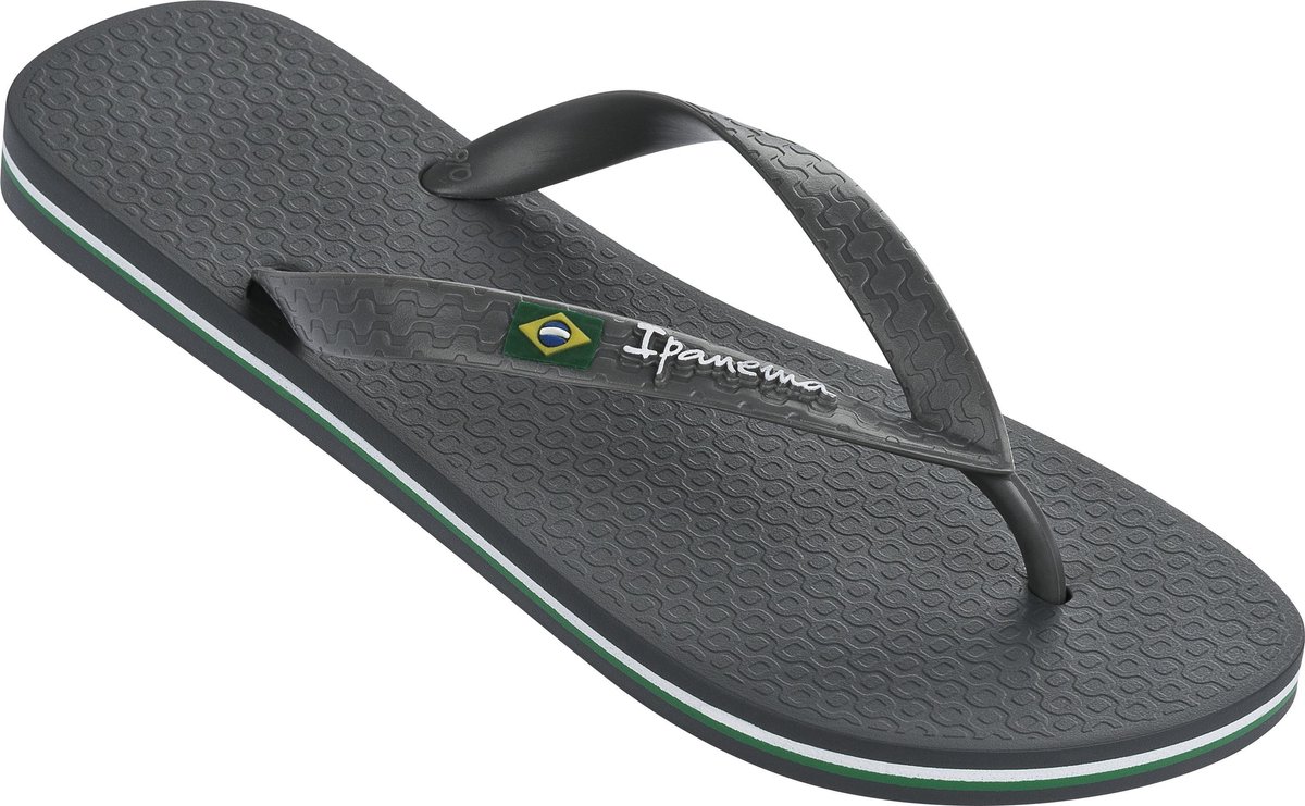 flip-flops, thong, zool, grijze, rubberen band