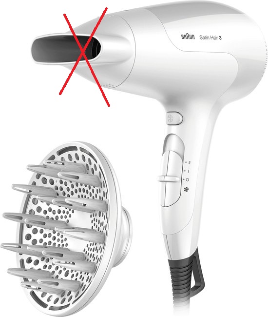 föhn, hairdryer, borstelopzet, kruik?, ventilatie