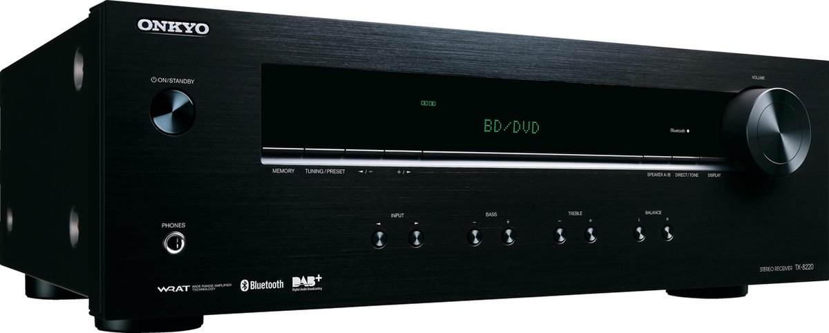 hometheater receiver, amplifier, bluetooth, black, digital display
