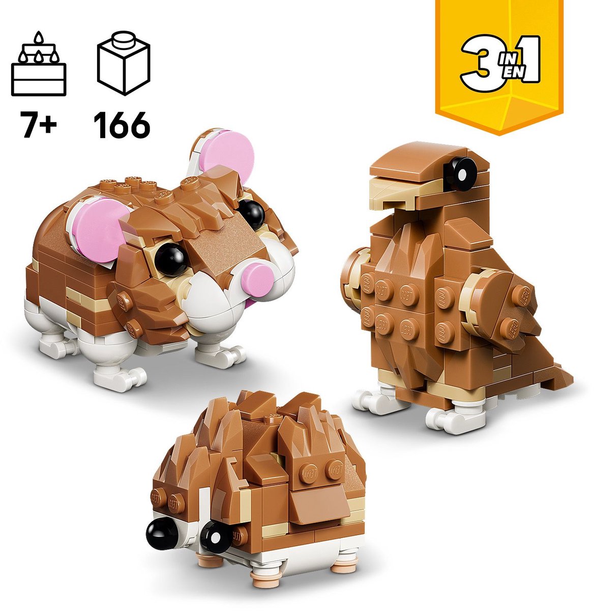 LEGO® Creator 3in1 Schattige Hamster met Bloem - 31376