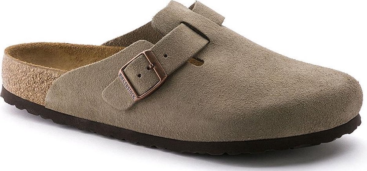 Birkenstock Boston SFB VL Narrow Unisex Clogs - Taupe - Maat 45