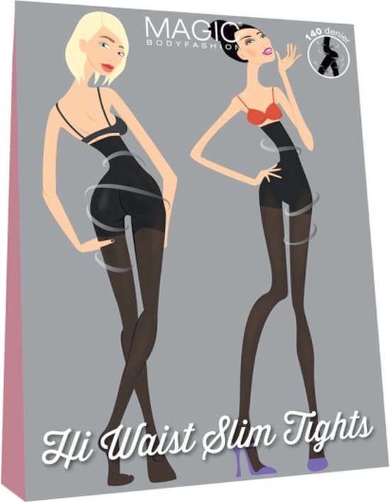 MAGIC Bodyfashion - Maat XXL - Hi Waist Slim Panty Zwart Dames