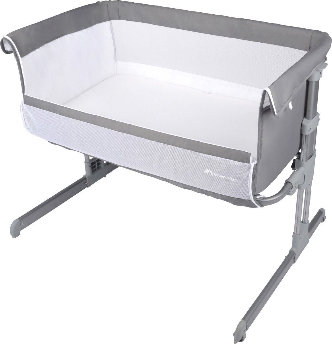 Bebeconfort Calidoo Co-Sleeper - Warm Grey - 2-in-1 babybedje - Hoogte verstelbaar