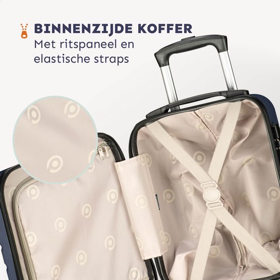 koffer, reiskoffer, harde koffer, trolley, elastische straps