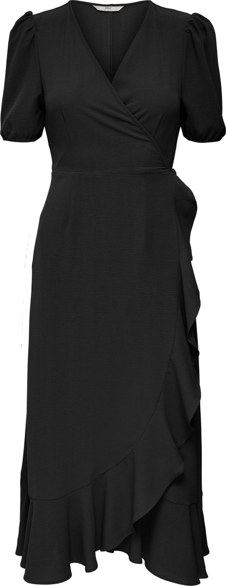 ONLY - Maat M - ONLMETTE SS WRAP MIDI DRESS WVN Dames Jurk