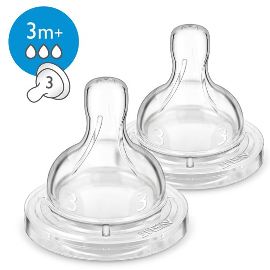 Philips Avent SCF633/27 Flesspenen met 3 gaten - 2 Stuks