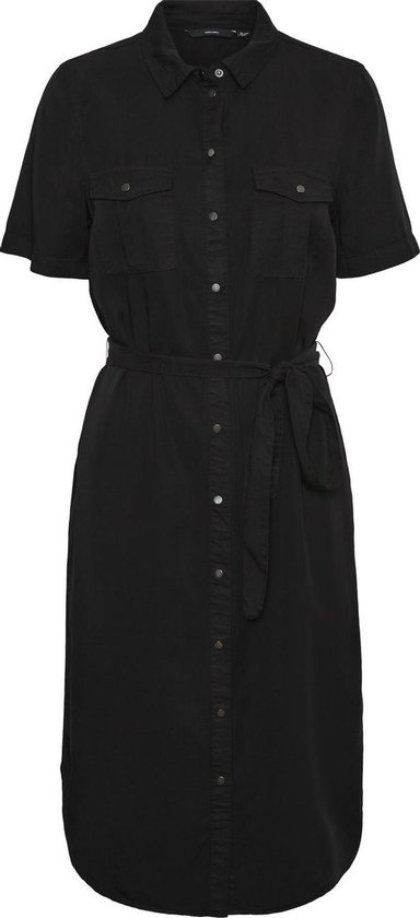 VERO MODA - Maat M - VMSILJA SS SHORT SHIRT DRESS GA Dames Blousejurk
